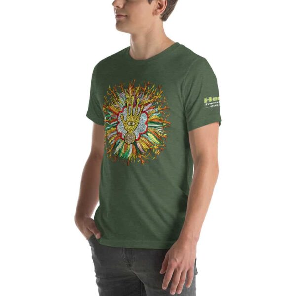 T-shirt Unisexe HTF 2020 Flower - Vert Forêt Chiné / Heather Forest
