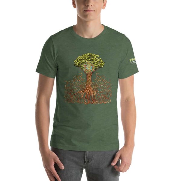 T-shirt Unisexe HTF 2020 Tree - Vert Forêt Chiné